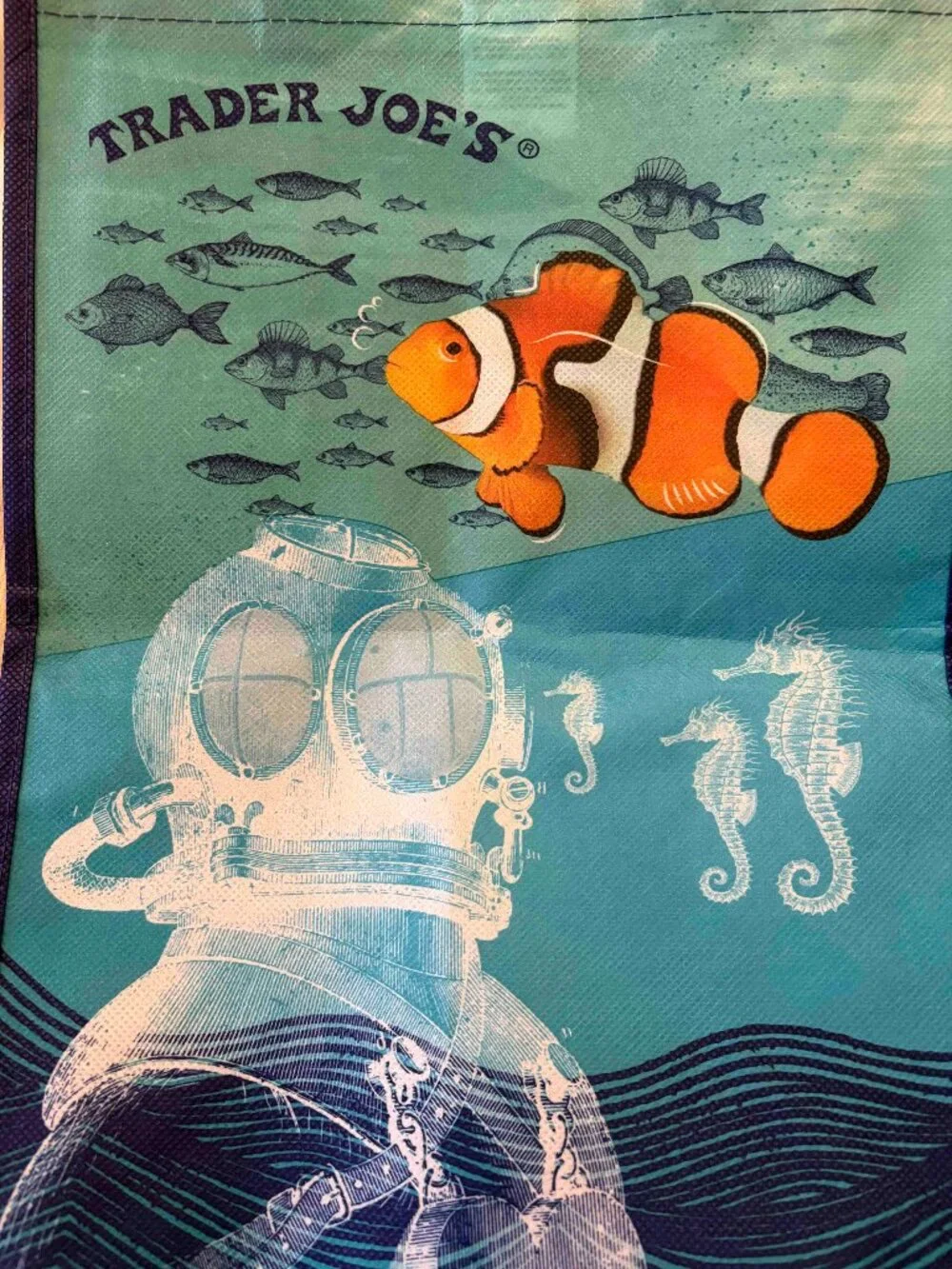 Trader Joe's Recycled Ocean Plastic shopper Tote Bag - Nemo - Picture 1 of 4